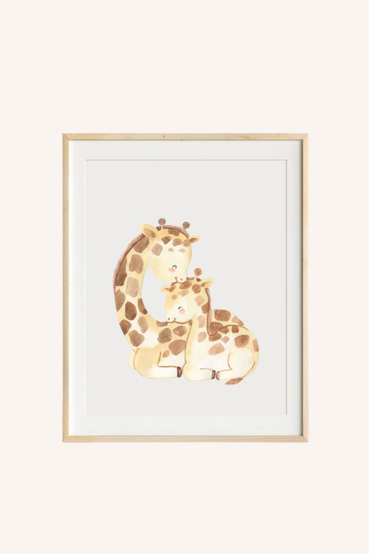 Elevating Your Nursery with Chic Giraffe Art