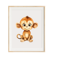 Load image into Gallery viewer, Baby Monkey nursery art
