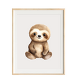 Load image into Gallery viewer, Baby Sloth nursery art
