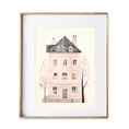 Load image into Gallery viewer, pink house girls nursery art
