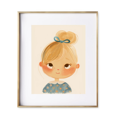 little girl, her large, sparkling eyes brimming with stories yet to be told, and oh, those rosy cheeks! NURSERY ART