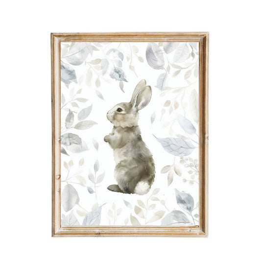 Bunny  a vintage-inspired nursery art print