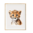 Load image into Gallery viewer, Cheetah Cub nursery art
