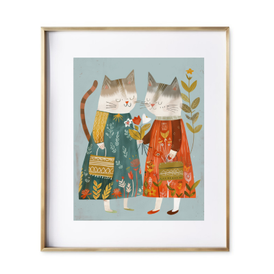 Couture Kittens nursery art