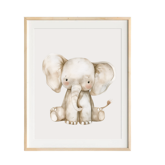 baby elephant nursery art