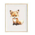 Load image into Gallery viewer, baby fox nursery art
