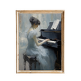 Load image into Gallery viewer, Girl Playing Piano vintage-inspired art print
