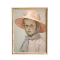 Load image into Gallery viewer, Girl with Bonnet, a vintage-inspired nursery art print
