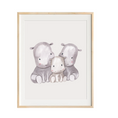 Load image into Gallery viewer, Hippo nursery art
