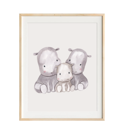 Hippo nursery art