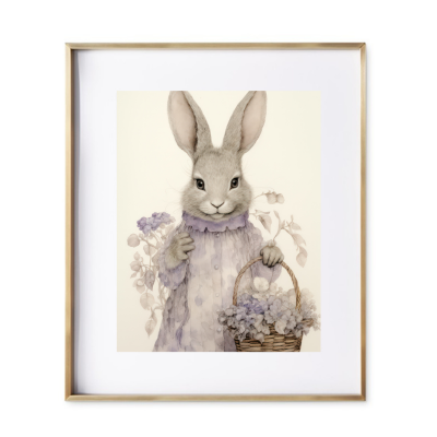 hare girls' nursery art