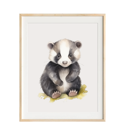 badger nursery art