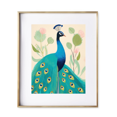 peacock GIRLS NURSERY ART