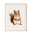 Load image into Gallery viewer, squirrel nursery art
