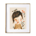 Load image into Gallery viewer, girl singing nursery art

