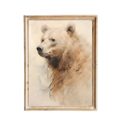 vintage-inspired bear art print 