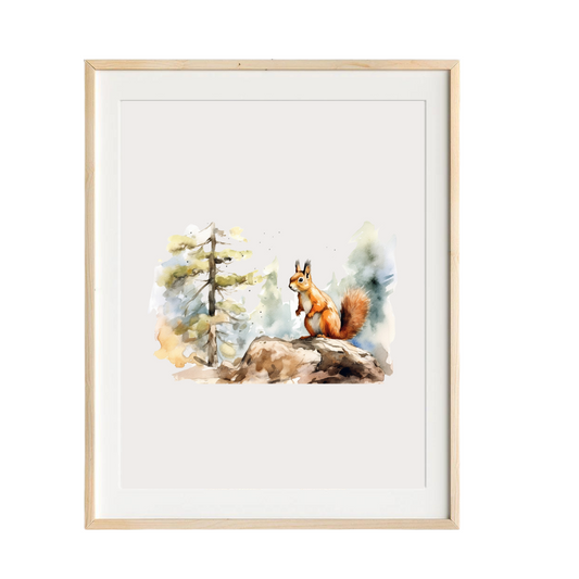 squirrel nursery art