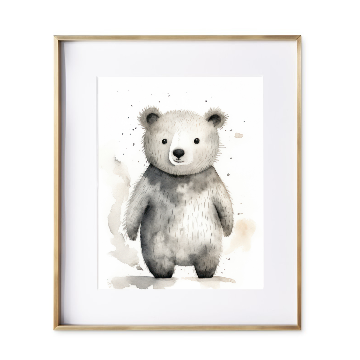 bear-themed nursery art print