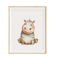 Load image into Gallery viewer, hippo nursery art
