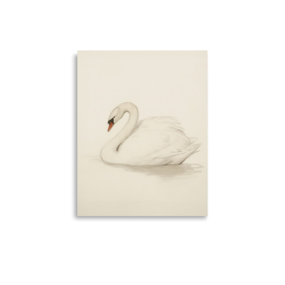 Vintage Swan a vintage-inspired nursery art print wall room art