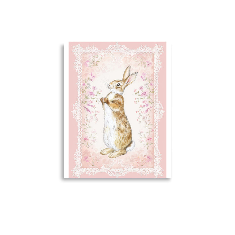 bunny vintage-inspired nursery art wall art