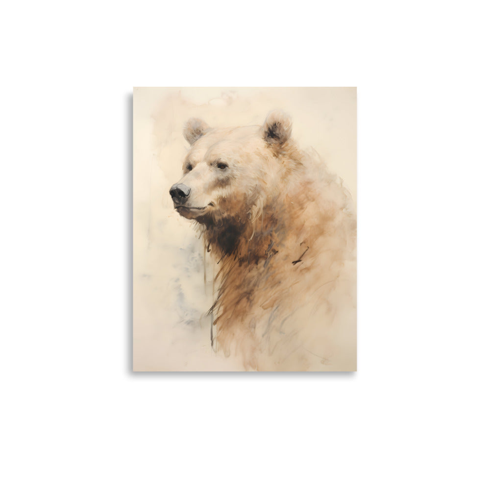 vintage-inspired bear art print nursery print