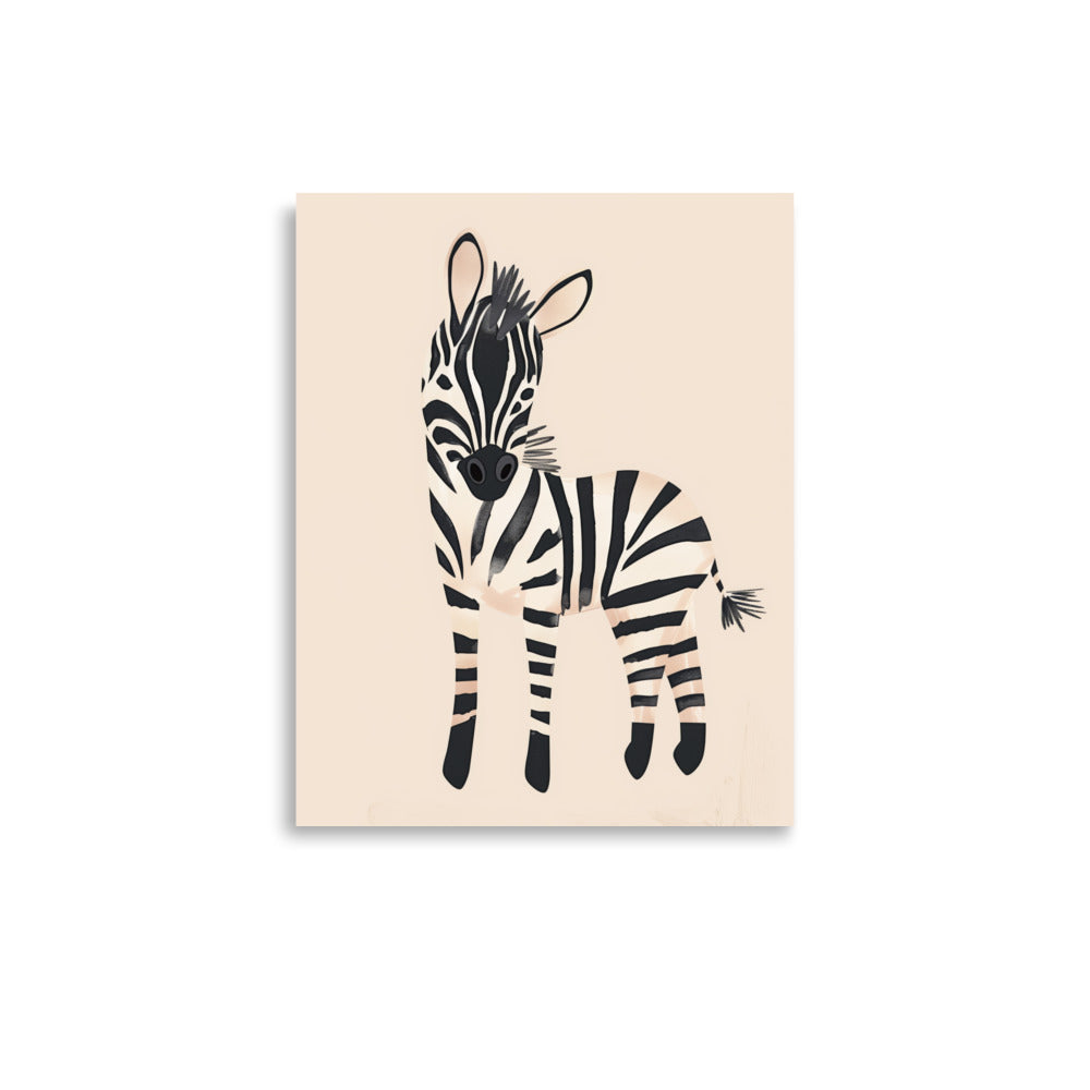 girls' wall art zebra