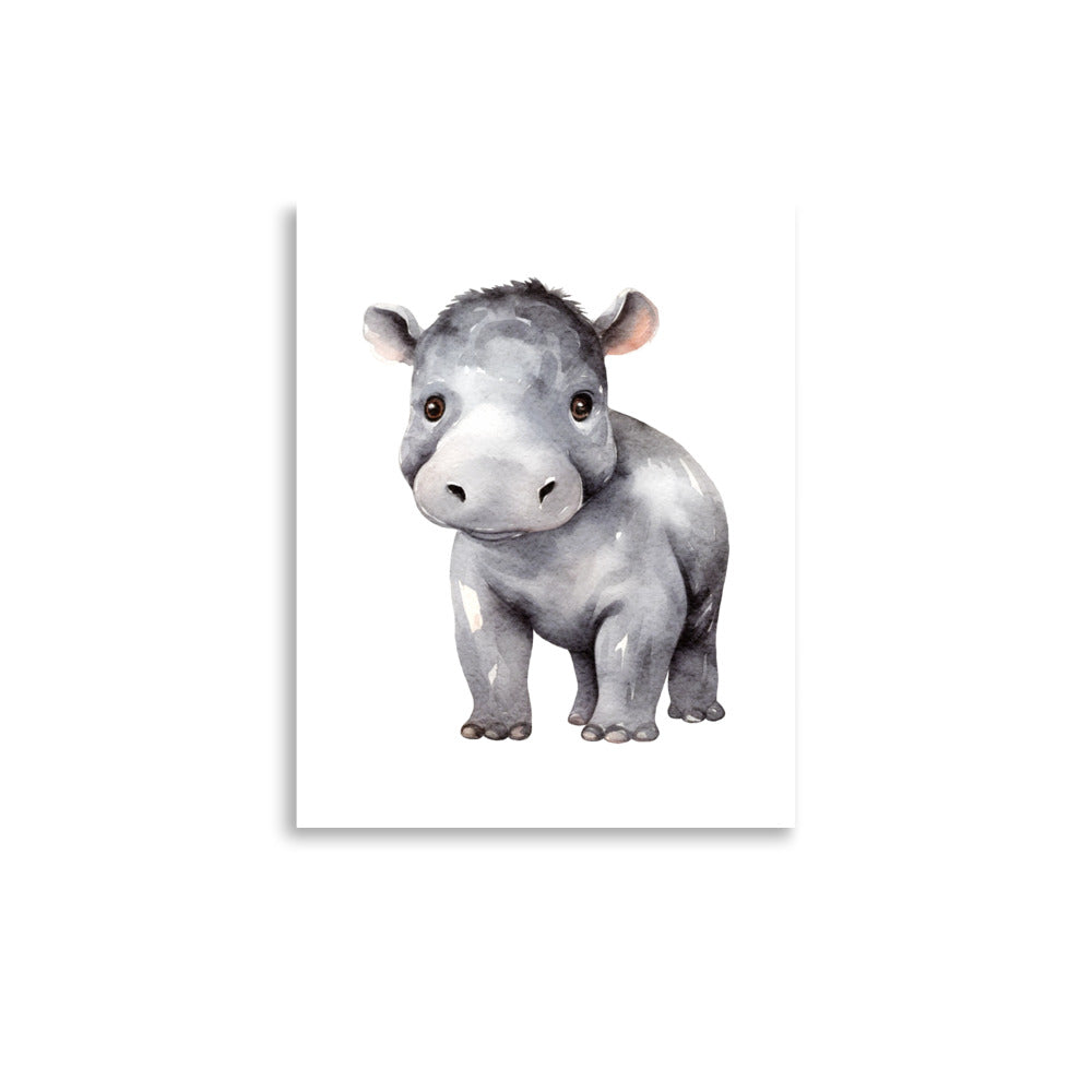 Baby Hippo nursery wall art