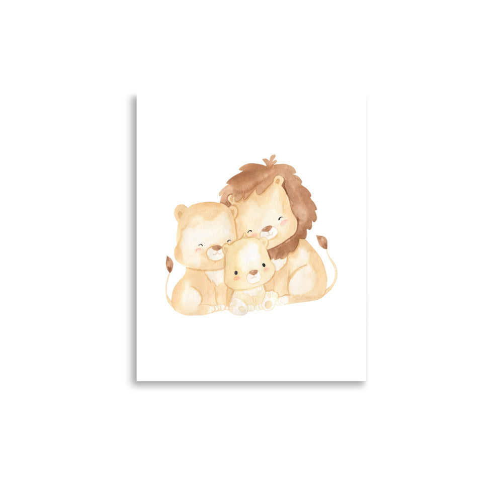 lion family baby room art