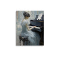 Load image into Gallery viewer, Girl Playing Piano vintage-inspired art print baby room art
