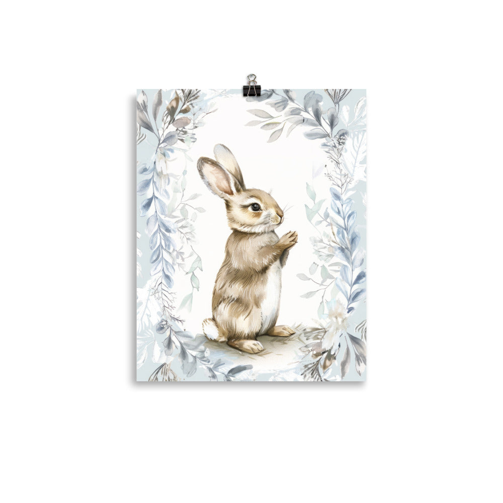 Rabbit Charm a vintage-inspired nursery print WALL ART