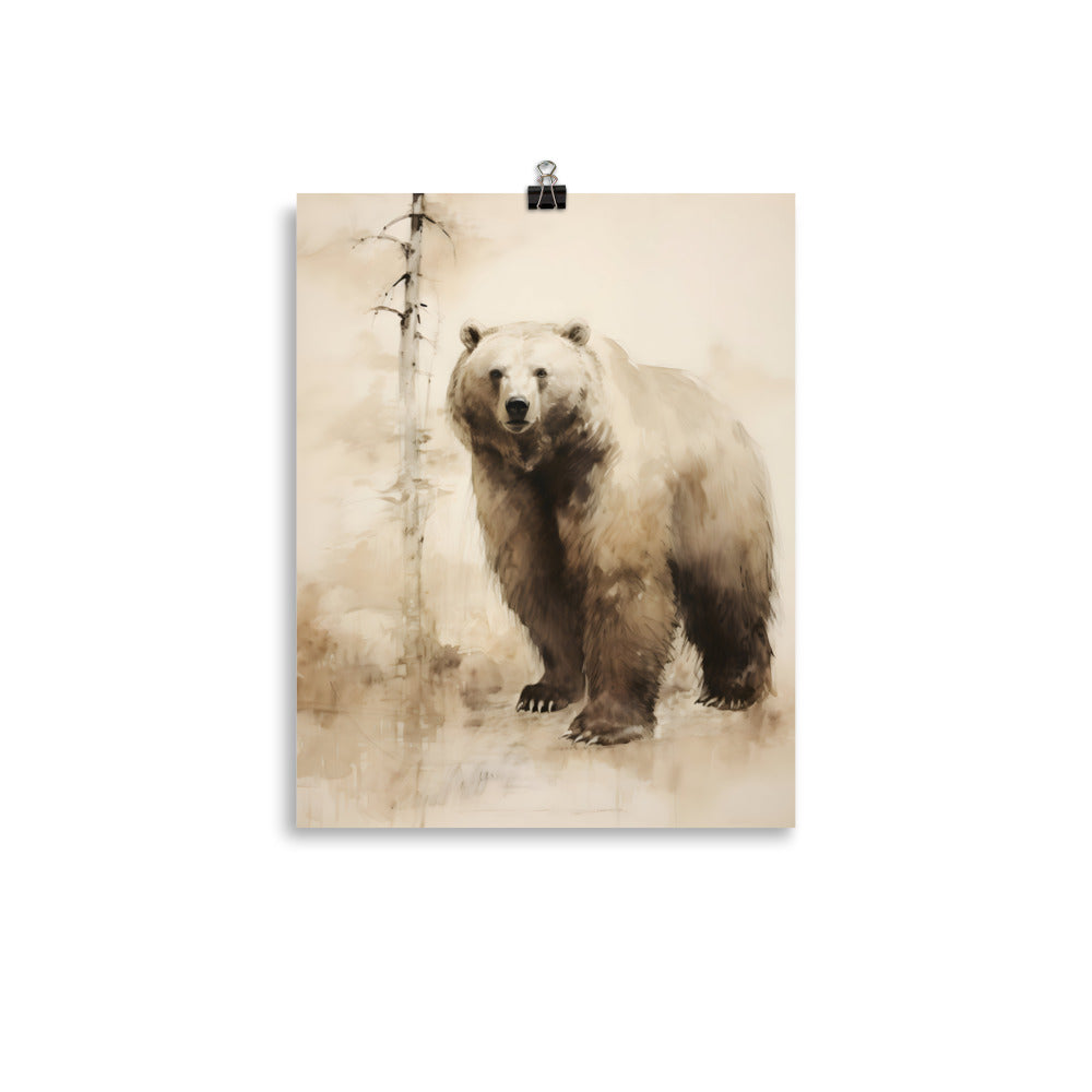 bear art print wall art