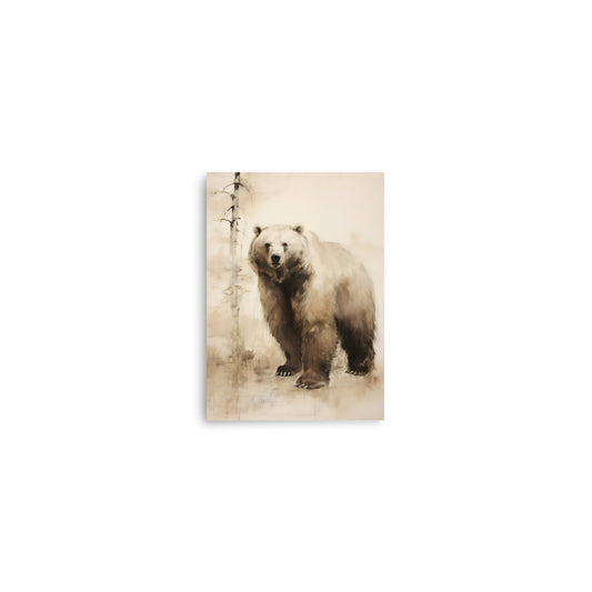 bear art print baby room art