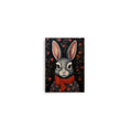 Load image into Gallery viewer, charming rabbit cloaked in a vibrant red scarf baby room art
