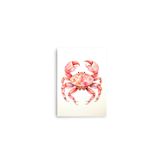 pink crab baby room art