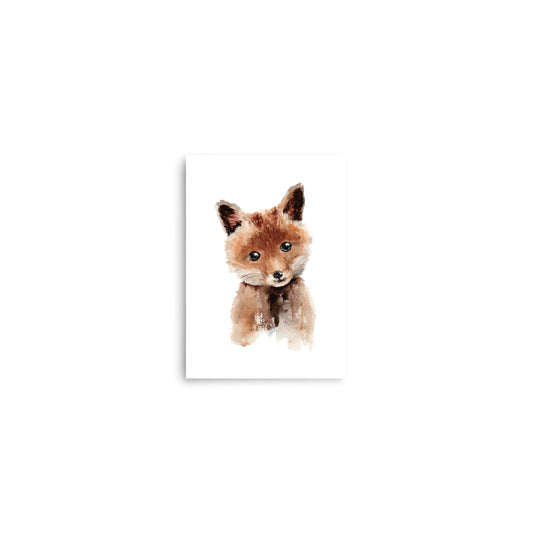 Baby Fox baby animals art print