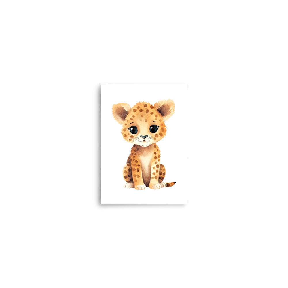 Baby Leopard baby animals nursery art prints