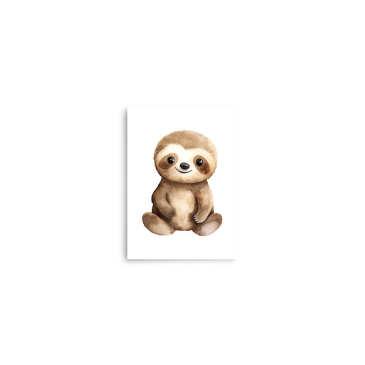 Baby Sloth baby animals art print