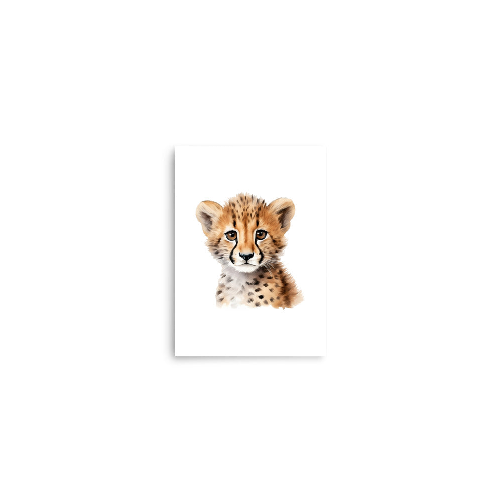 Cheetah Cub baby animals art print