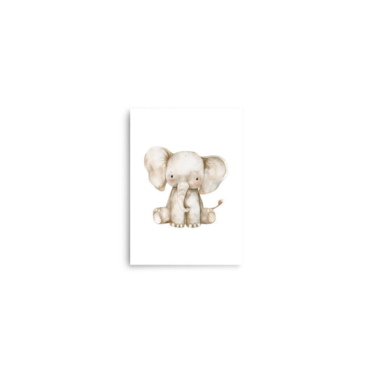 baby elephant baby animals art print