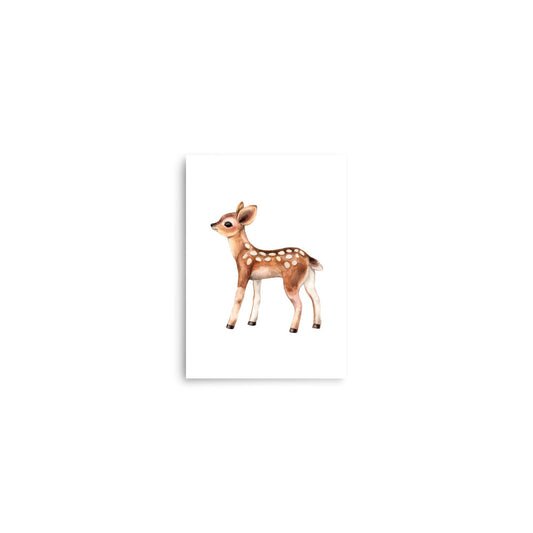 fawn baby animals art print