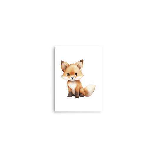 fox baby animals art print