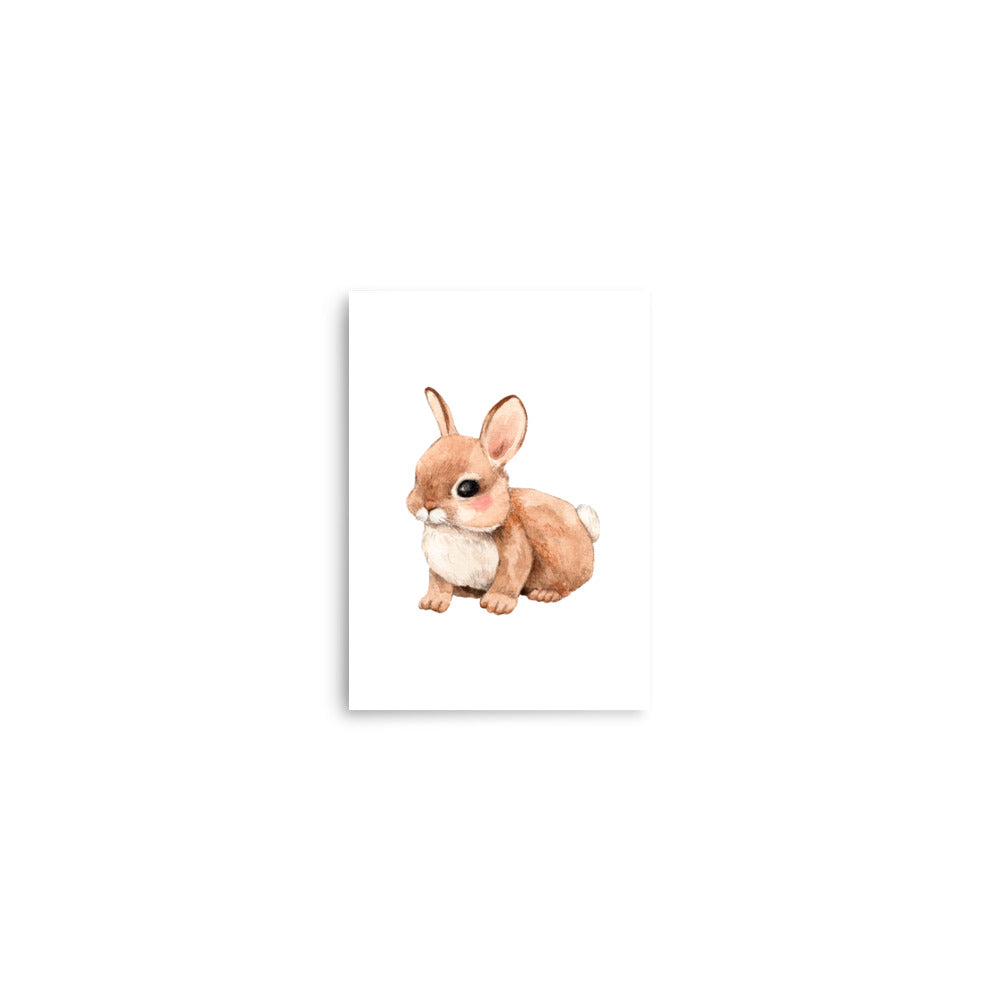 rabbit baby animals art print