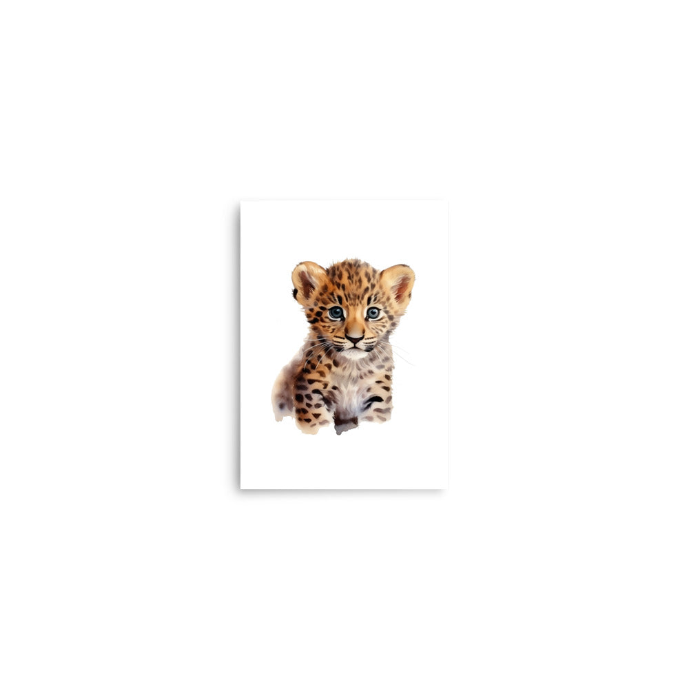 leopard baby animals art print