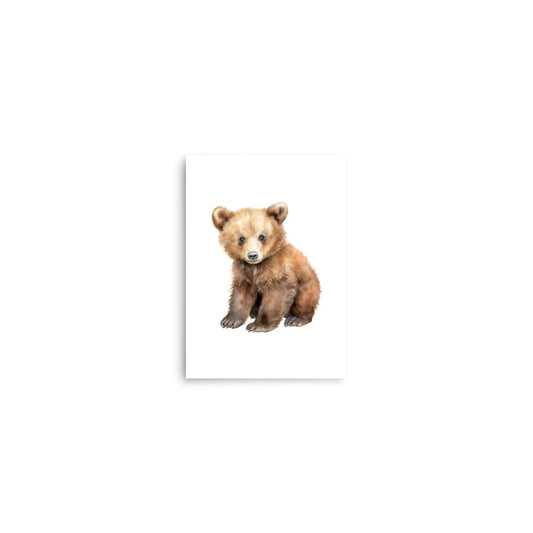 bear baby animals art print