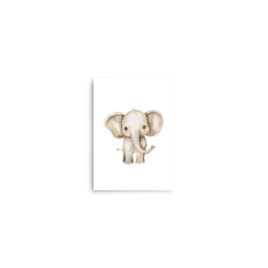 elephant baby animals art print 