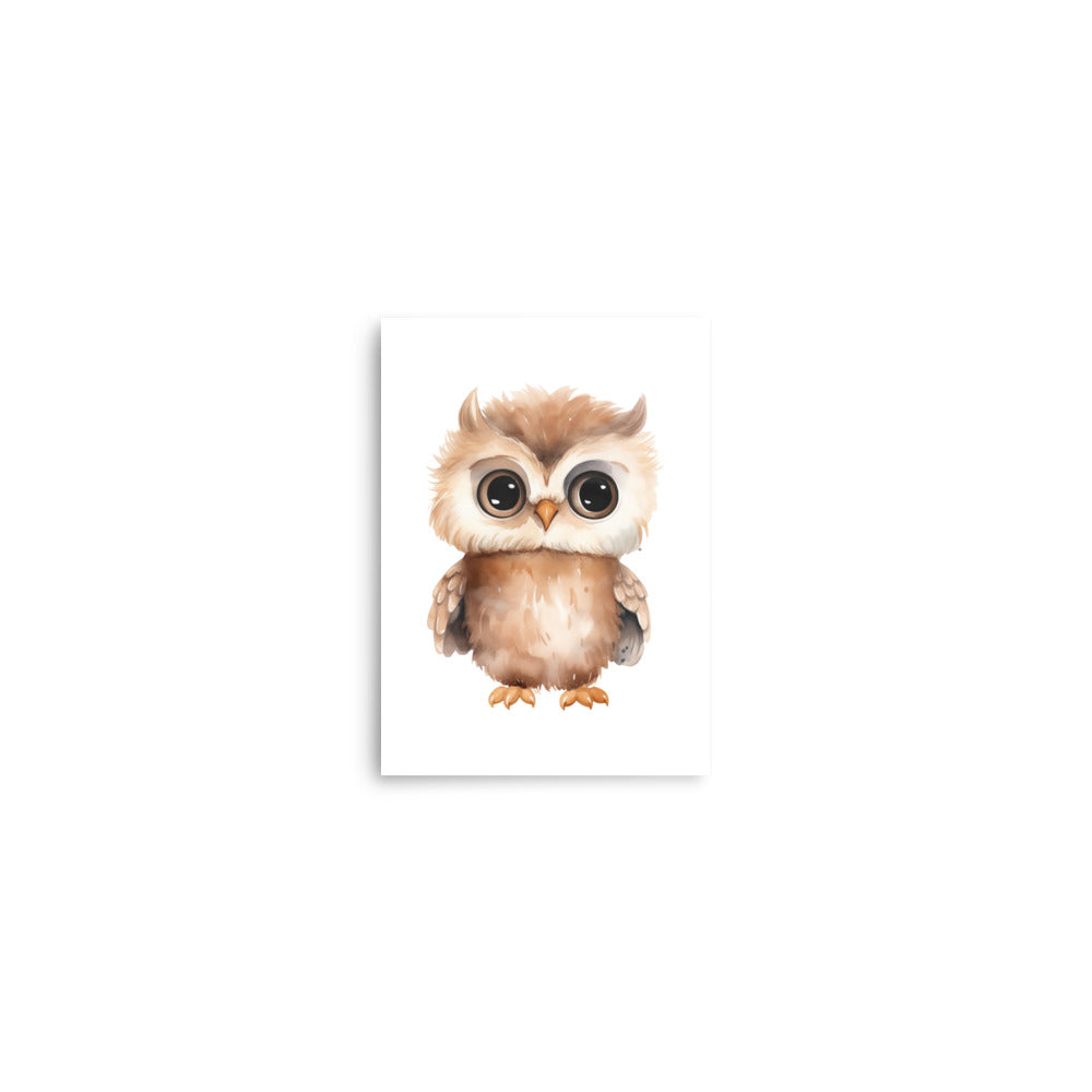 owl baby animals nursery art print