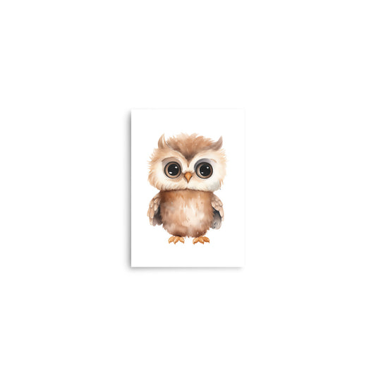 owl baby animals nursery art print