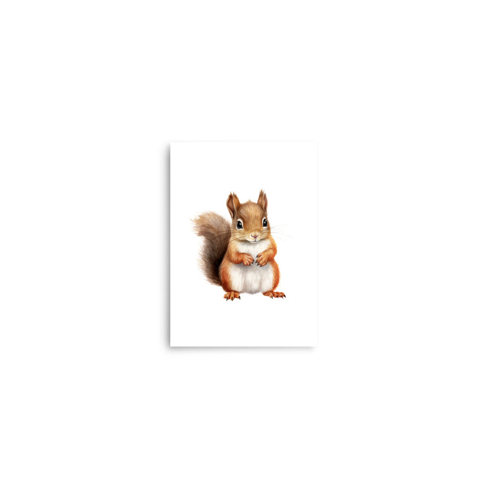 squirrel baby animals art print