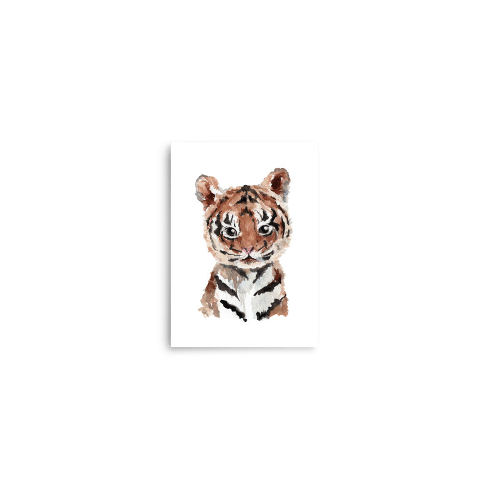 tiger cub baby animals art print